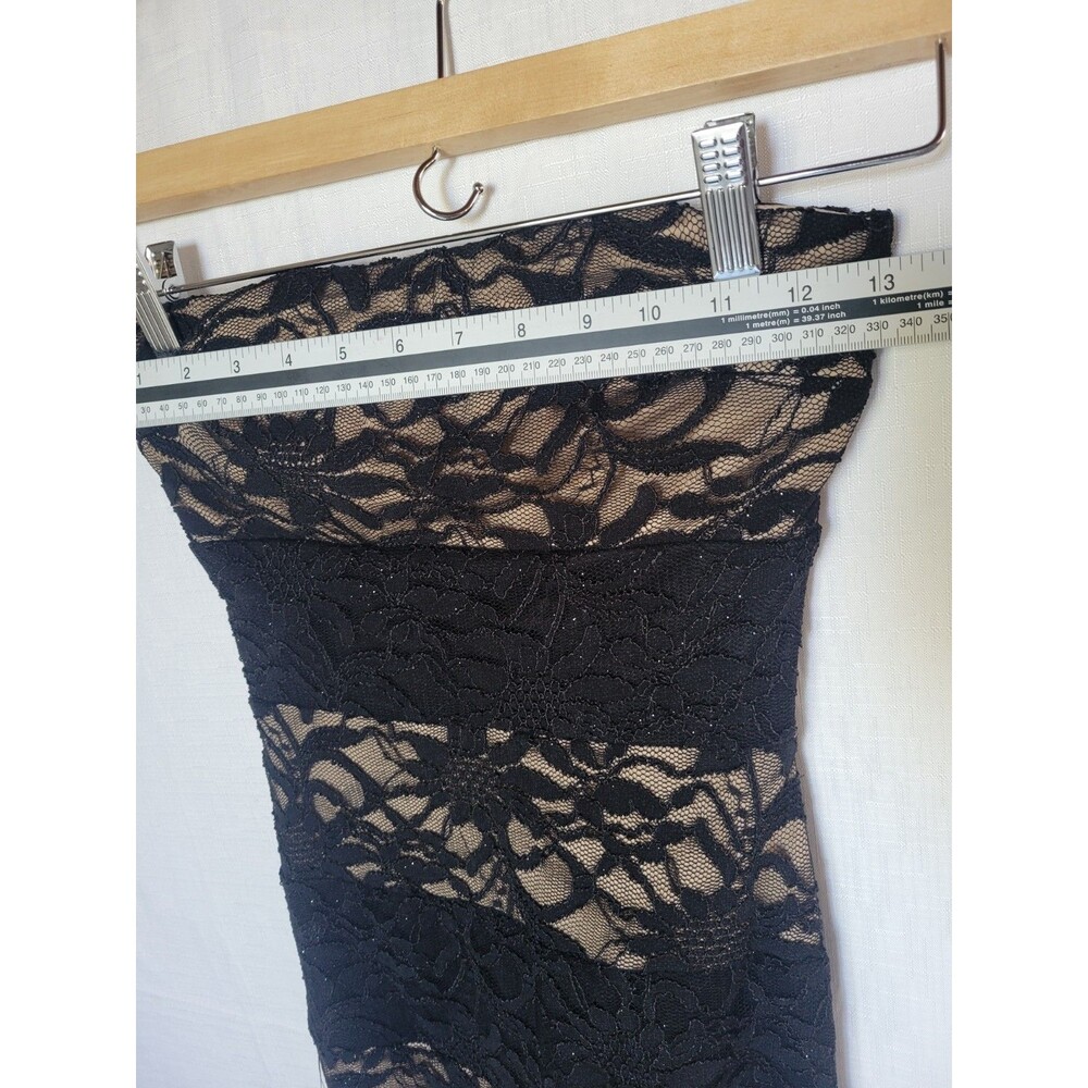 B.Darlin Prom Dress Lace Black Strapless Size 1/2 Maxi Full Length - Picture 5 of 12